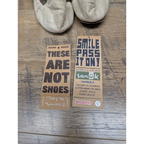 Sanuk Trippy Toes Ballet Flats Women's Size 9 Tan Fabric Foldable Travel Shoes - Picture 6 of 12